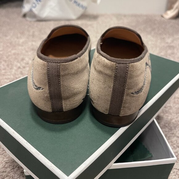 Stubb's & Wooton Women's Size 8 Velvet Smoking Loafer - Picture 4 of 5